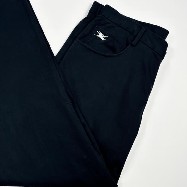 버버리 골프 블랙 스트레이트 치노팬츠 (34인치)