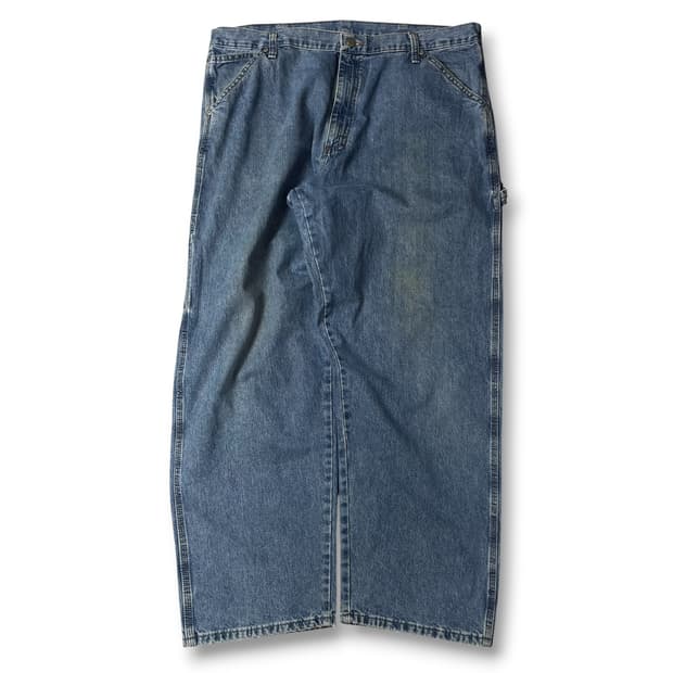 (38) 랭글러 중청 백카고 38X32 와이드 데님 팬츠