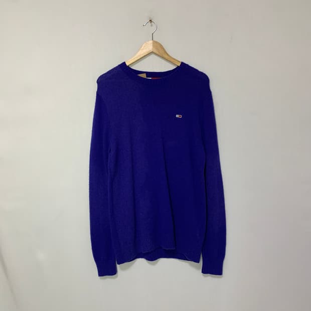 타미힐피거 타미진스 긴팔 빈티지 니트 블루 s 남녀공용