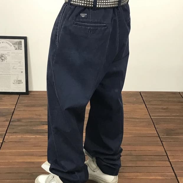 Dockers Navy Pleated Chino Pants