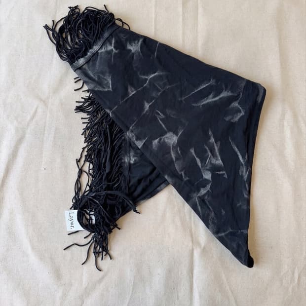 Vintage Triangle Fringe Scarf