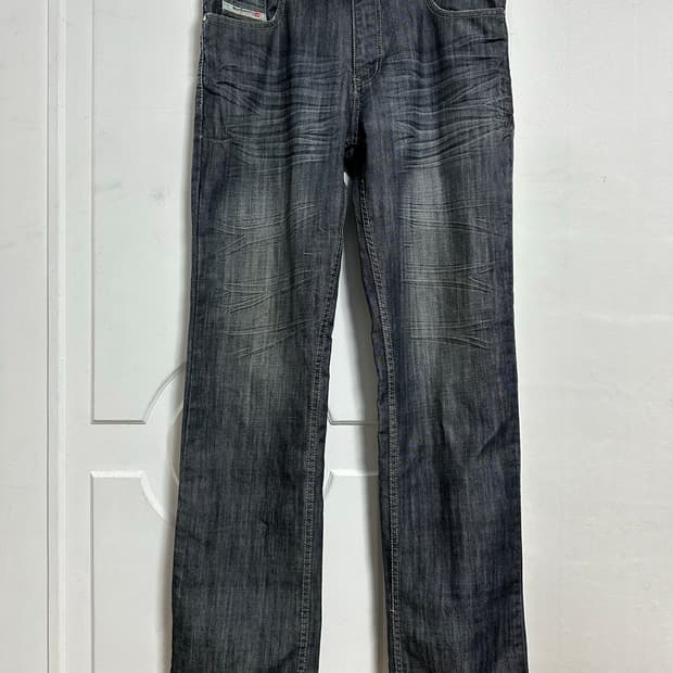 디젤 프린팅 자수 데님 팬츠