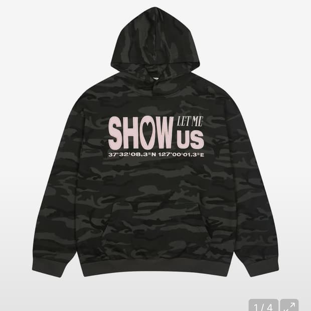 러브이즈트루SHOW US MILITARY HOODIE(CHARCOAL) 