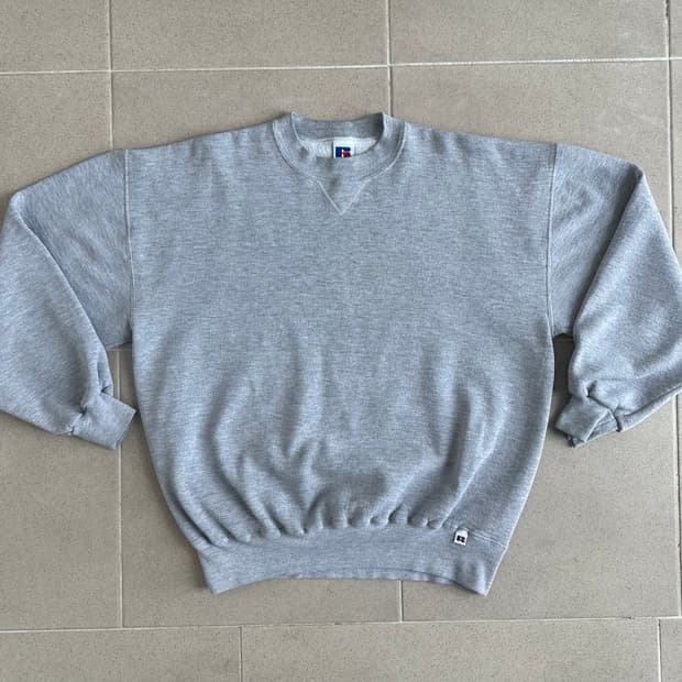 90s 빈티지 러셀 스웻셔츠 그레이 XL USA