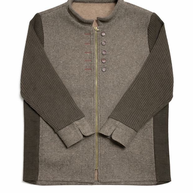 JPN 00s 일본 빈티지 Y2K 모리걸 울 믹스 집업 니트 가디건