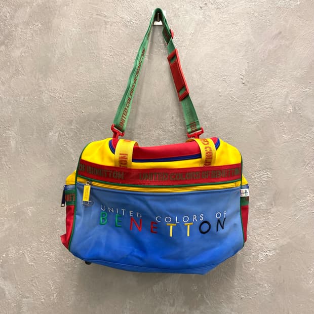[44*30*26] 90s BENETTON 베네통 멀티컬러 더플백