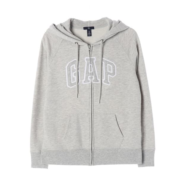 GAP 기본 아플리케 로고 후드집업 M