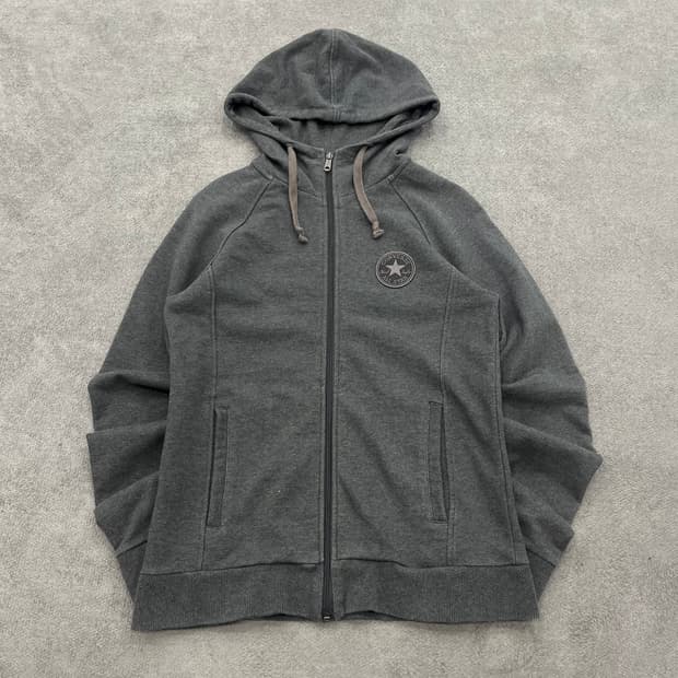 L 컨버스 그레이 후드집업