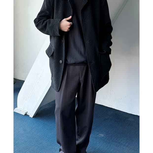 Brushed wool design single coat