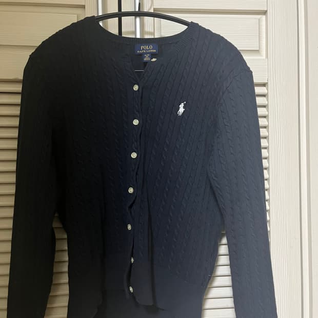폴로걸즈가디건 네이비 xl