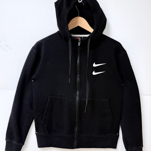 나이키 더블스우시 후드집업 블랙 95 데일리 