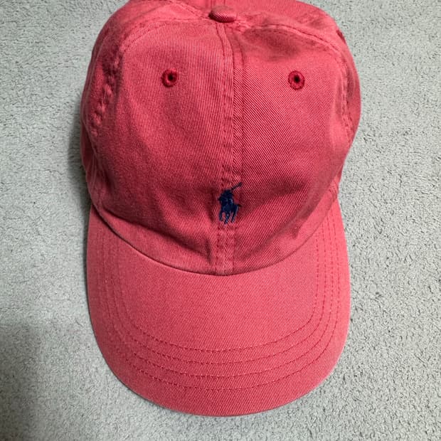 희귀컬러 / polo 폴로 빈티지 코랄핑크 볼캡 모자 