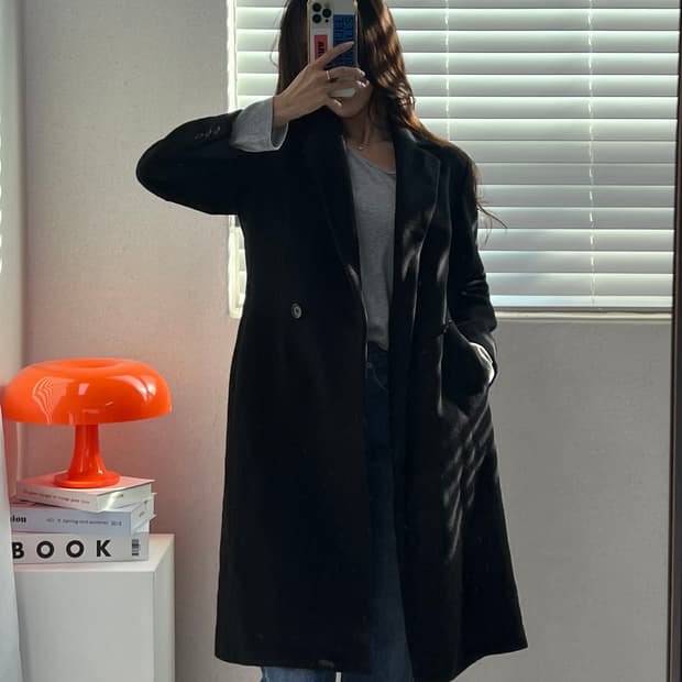 (WOMEN)캐시미어 혼방울코트-M1413