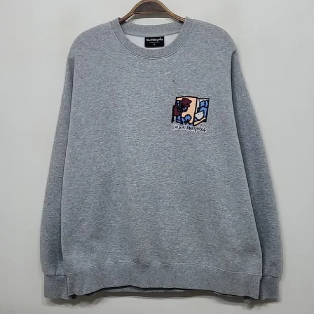 (XL) 마크곤잘레스 맨투맨 그레이 기모 스웨트 티셔츠 빅로고 