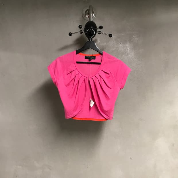 폴스미스 블랙 라벨 반팔 가디건 핑크 S(W)