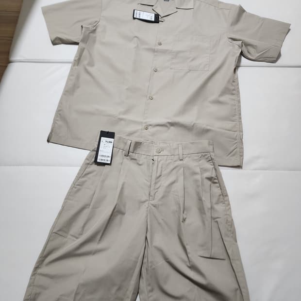 지오지아앤드지반팔반바지셋업세트베이지