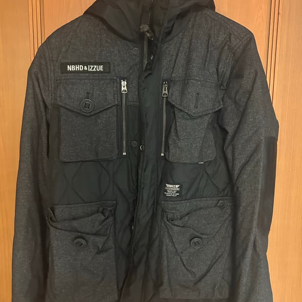 네이버후드 X 이쭈 후디드 패딩 자켓