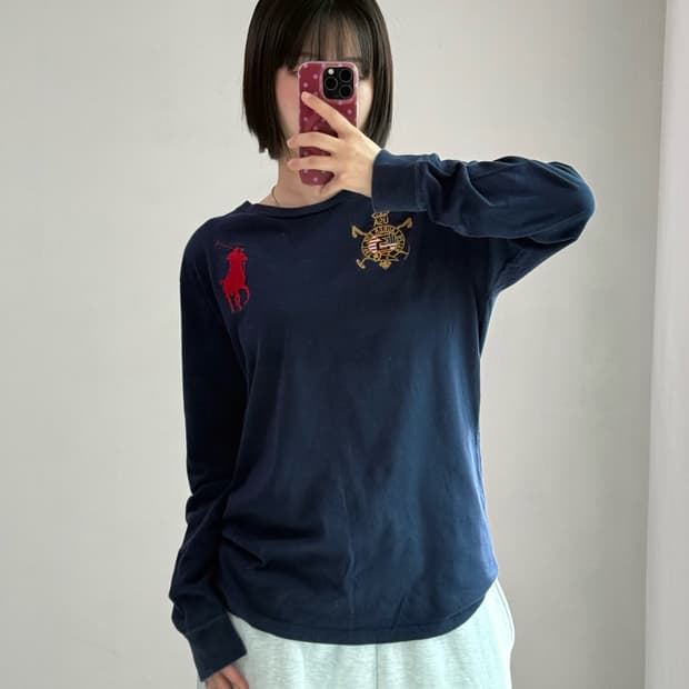 폴로 빅포니 네이비 롱슬리브