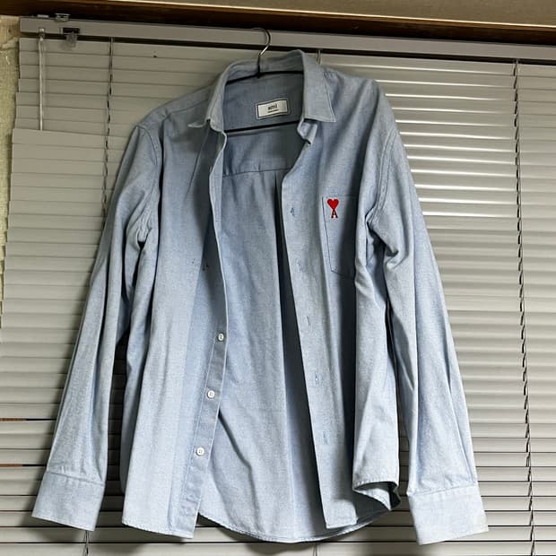 아미 ami 스몰하트로고 옥스포드셔츠