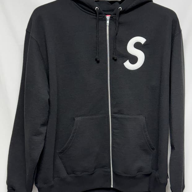 슈프림 S로고 후드집업 L사이즈