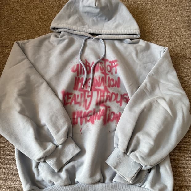 어반스터프 스크러블 페인트 후드티 블루