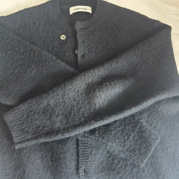 토니웩 알파카 가디건 블랙 XL