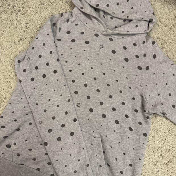 Beams 빔즈 도트 후드집업 Dot hood