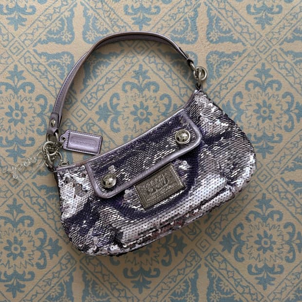 coach sequin shoulder bag 