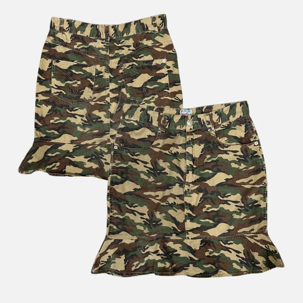 camo pattern skirt
