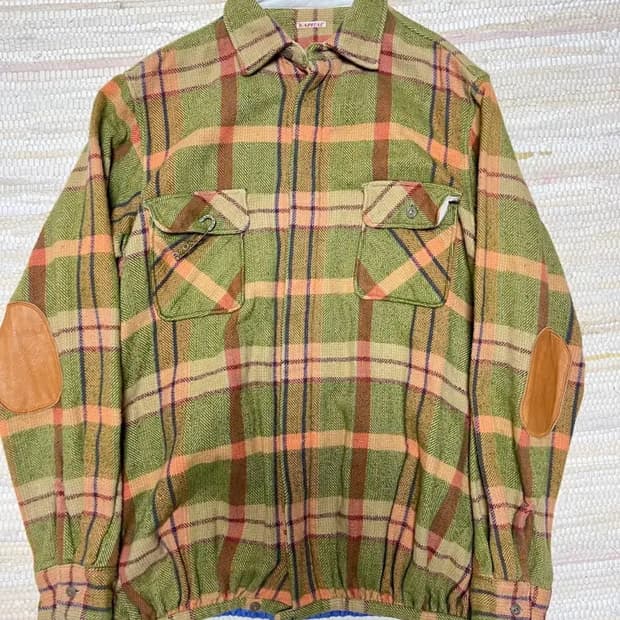 KAPITAL 캐피탈 체크 셔츠 엘보우 패치