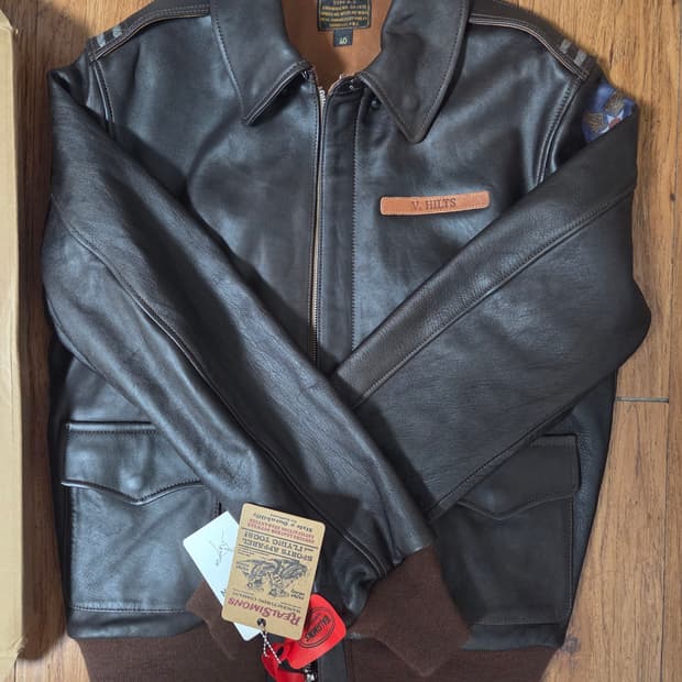 리얼시몬스 A-2 말가죽 자켓 L(40)사이즈 (A2) 새상품