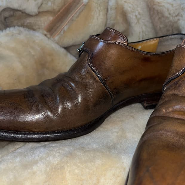 a.testoni Made in Italy 몽크 스트랩