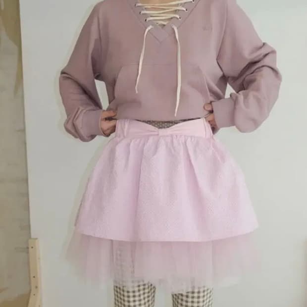 샤키리 shakiri 투웨이 리본 튜튜 스커트 튤 샤 