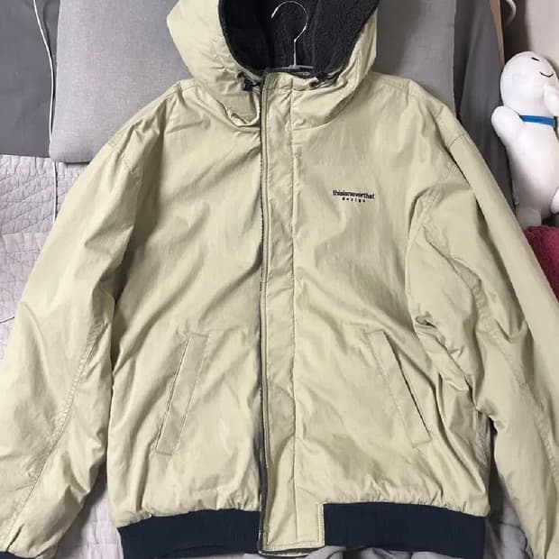 디스이즈네버댓 리버시블 쉐르파 자켓 베이지