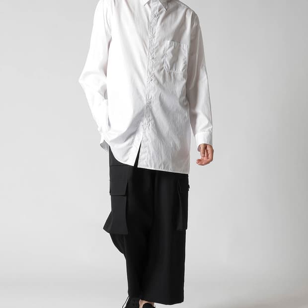 요지야마모토 뿌르옴므 25ss 스탠다드 빅 셔츠