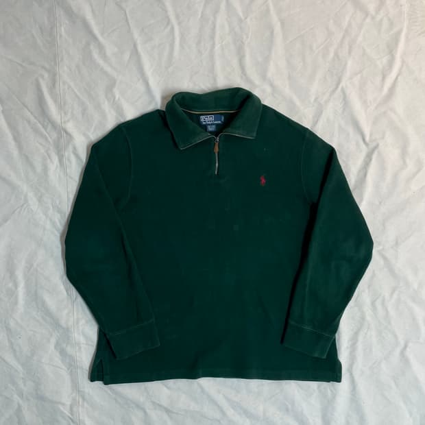 폴로 니트 하프집업 