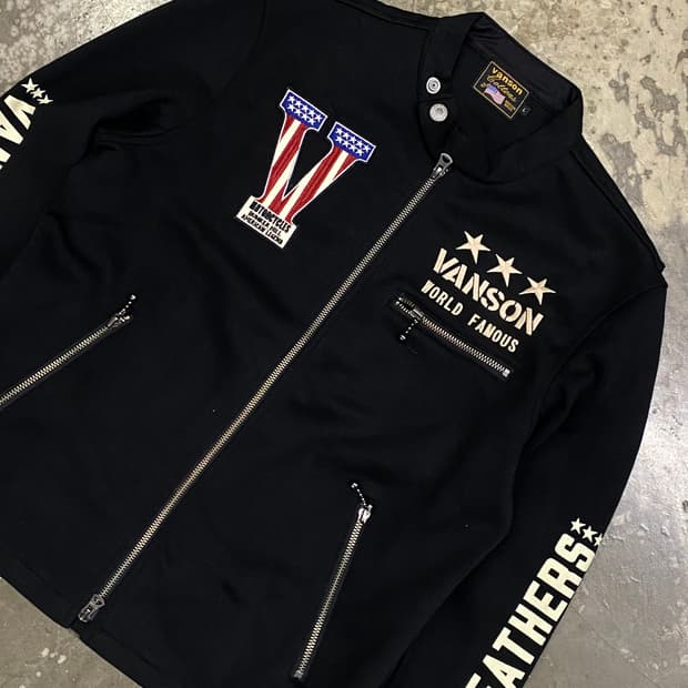 밴슨 패치 코튼 라이더자켓 L 