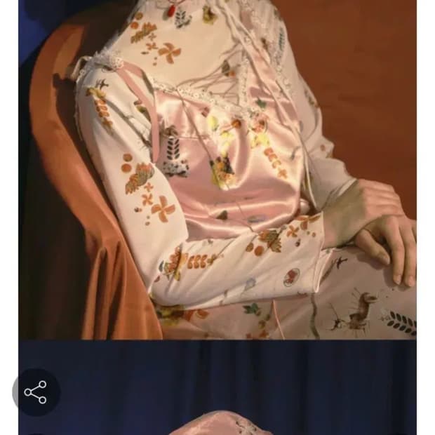 옥토버써드 프리다칼로 빈티지 쉬폰 코르셋 블라우스