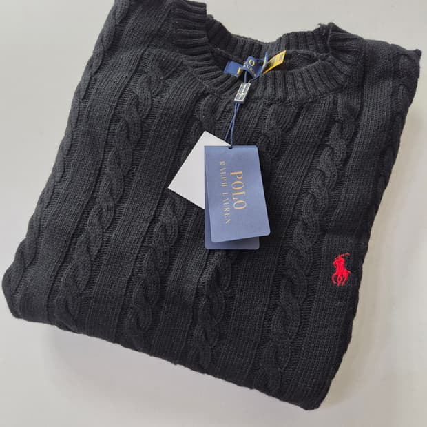 폴로 꽈배기 니트 (새상품)