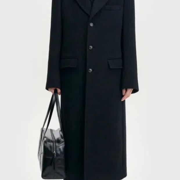 벨리에 버티컬 싱글코트 솔리드 블랙 4