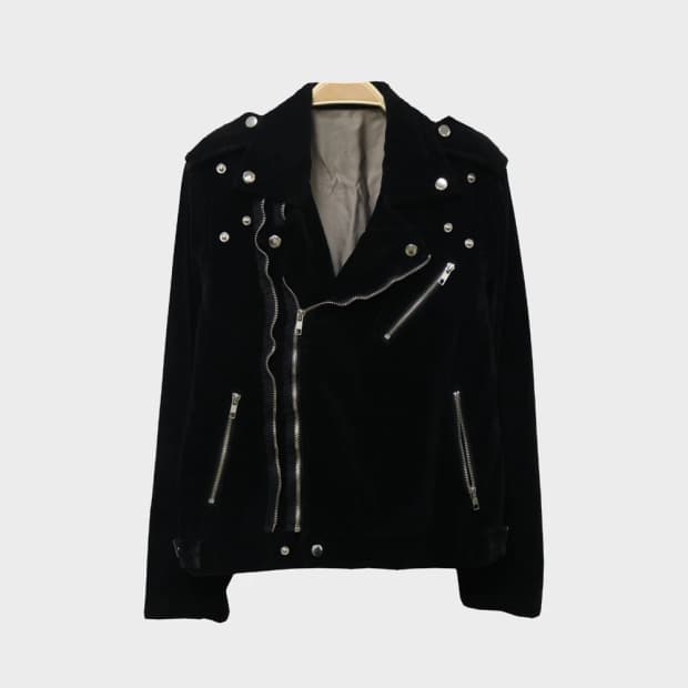 CALL HE TUNE 벨벳 라이더 자켓 62149