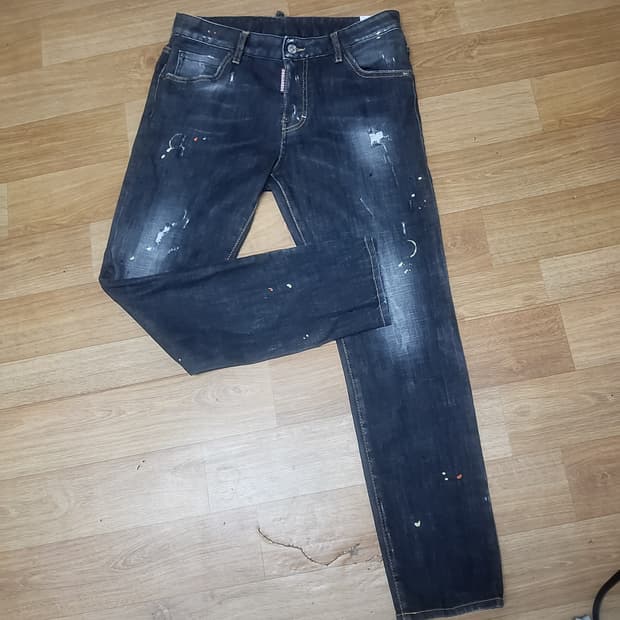 디스퀘어드2 블랙 데님 청바지 28 29