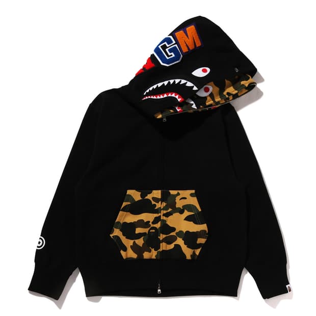 베이프 퍼스트 카모 샤크 더블 후드 집업