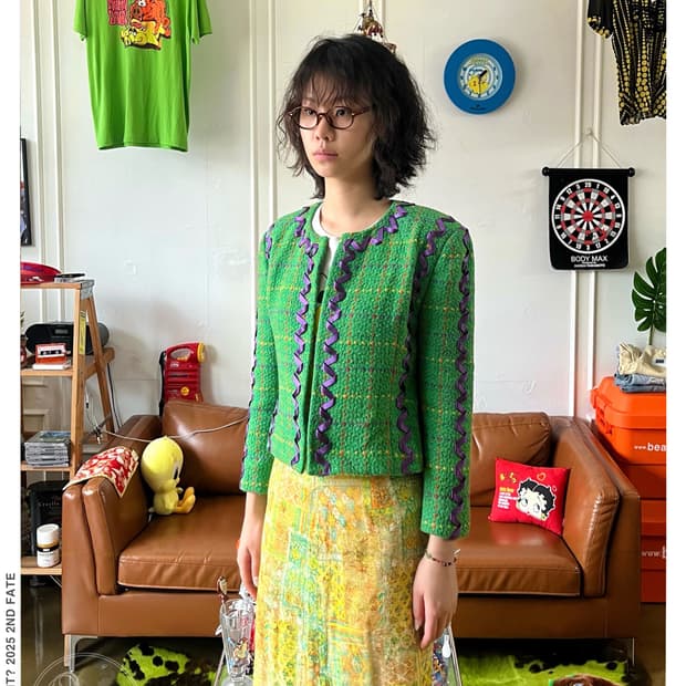 1980-90s HIROKO KOSHINO Old Tweed Jacket