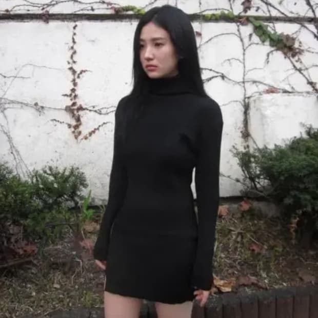 디에이디 터틀넥 드레스