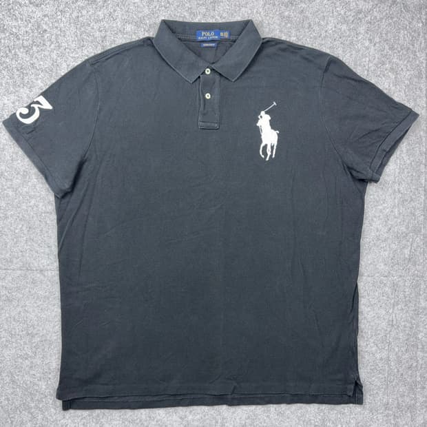폴로 랄프로렌 빅포니 반팔 카라티  블랙 화이트