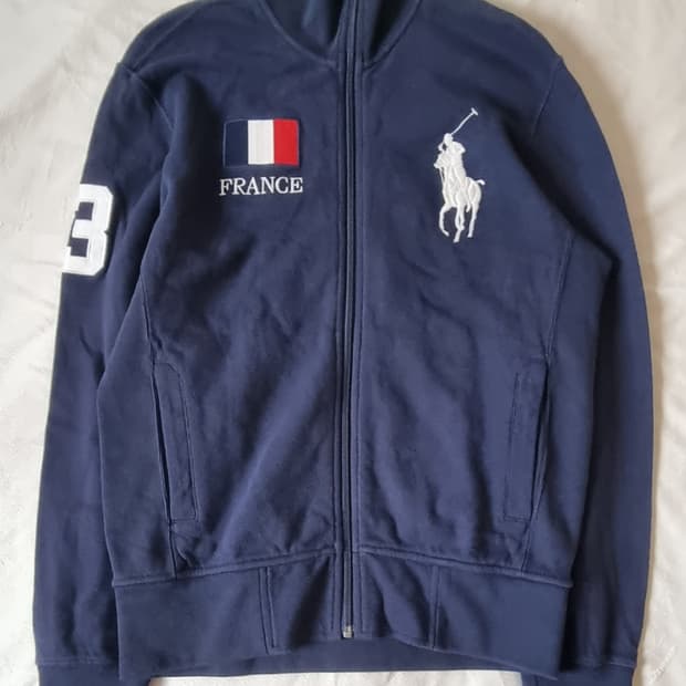 폴로 빅포니 프랑스 네이비 집업