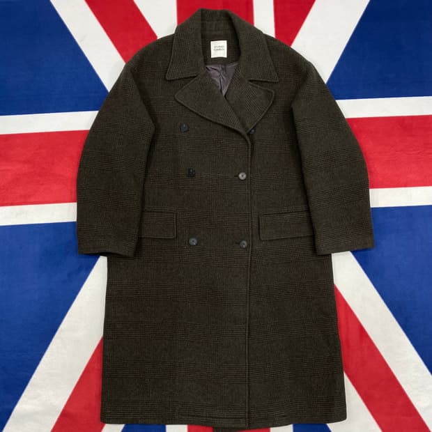 스튜디오톰보이 오버핏 체크코트 여성 Free 