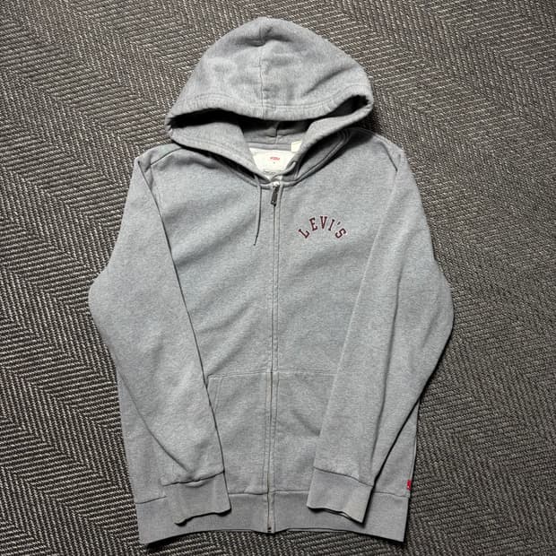 리바이스 빅로고 그레이 후드집업(M)