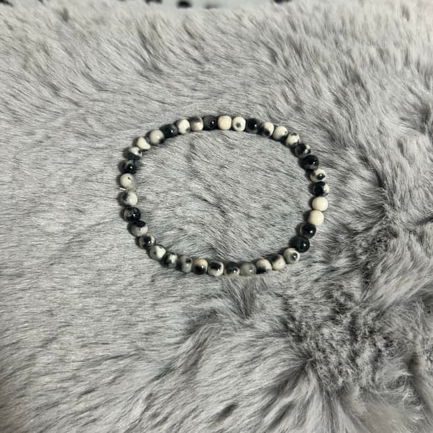 밀크카우 젖소무늬 비즈 팔찌 